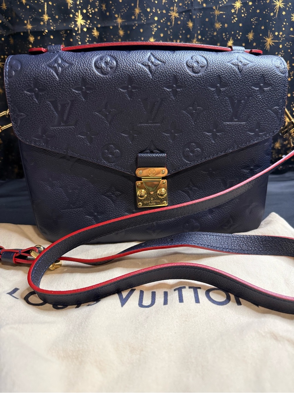 Louis Vuitton Navy Blue Empreinte Métis Shoulderbag - Picture 2 of 11